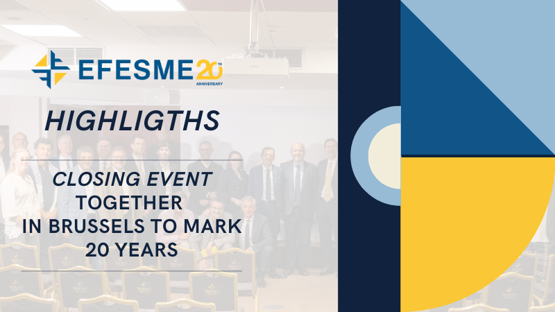 EFESME 20th Anniversary ∼ Our closing event together in Brussels